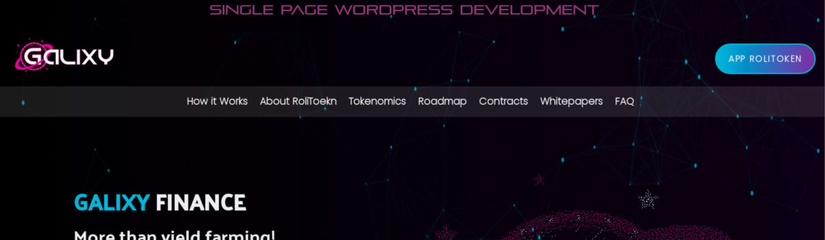 Single Page WordPress Website